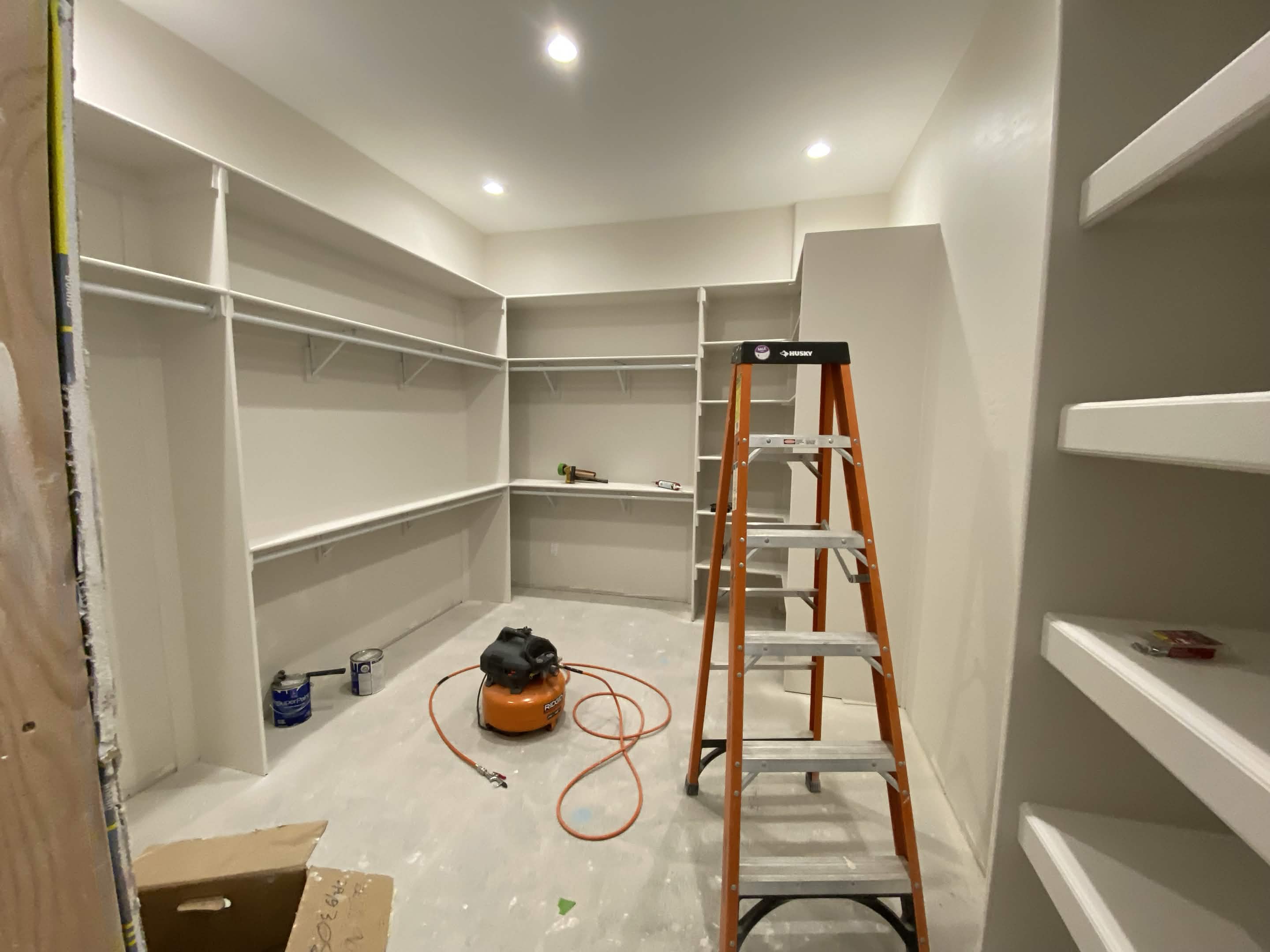 Custom closet organization build